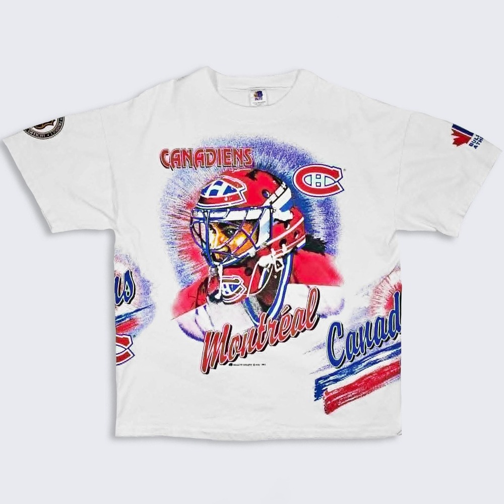 Montreal Canadiens Vintage 90s Bulletin Athletic AOP T-Shirt